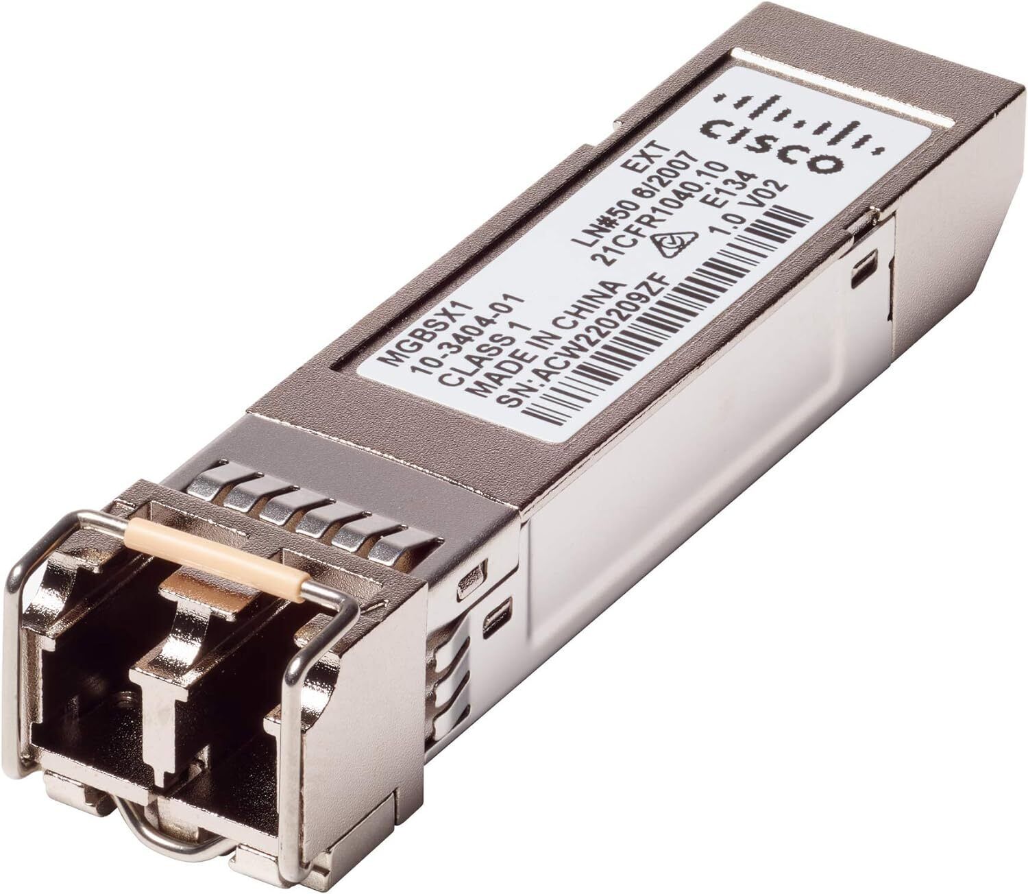 Cisco MGBSX1 SFP Transceiver, Gigabit Ethernet (GbE) 1000BASE-SX Mini-GBIC