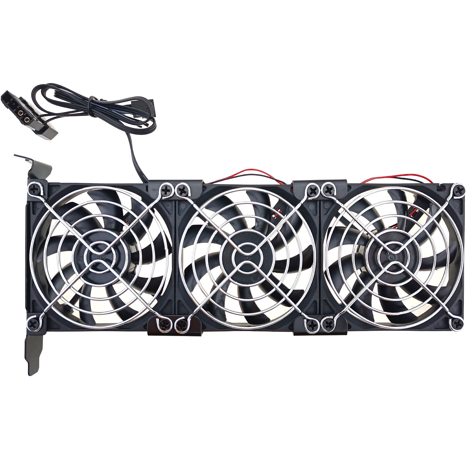 PCIe Video Card Cooler Triple Fan 3500rpm PC Case Slot Air Cooling Bracket Panel