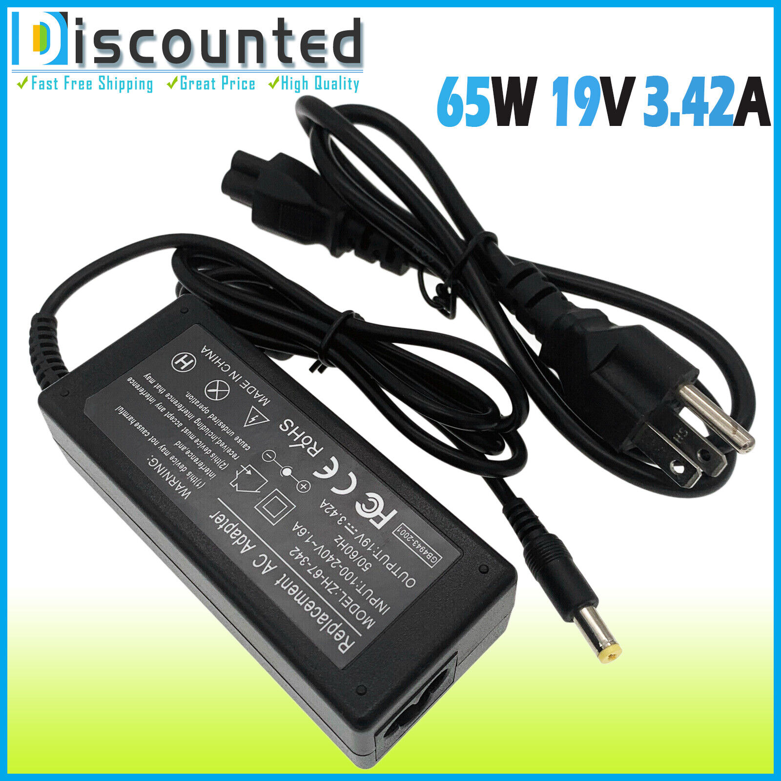 AC Adapter Power Supply for HP Monitor 27es 27VX 27xi N240h N270 22fw 27fw
