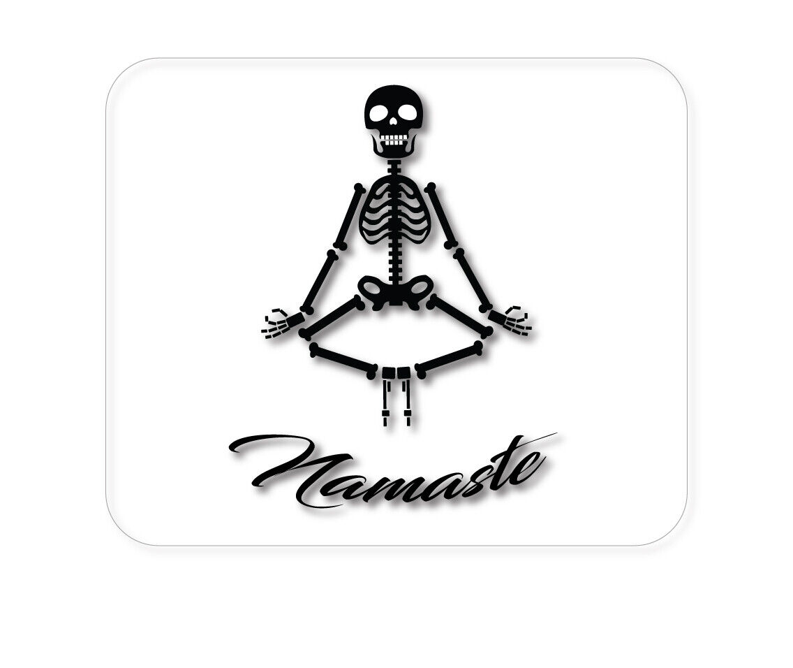 CUSTOM Mouse Pad 1/4 - Namaste Yoga Skeleton