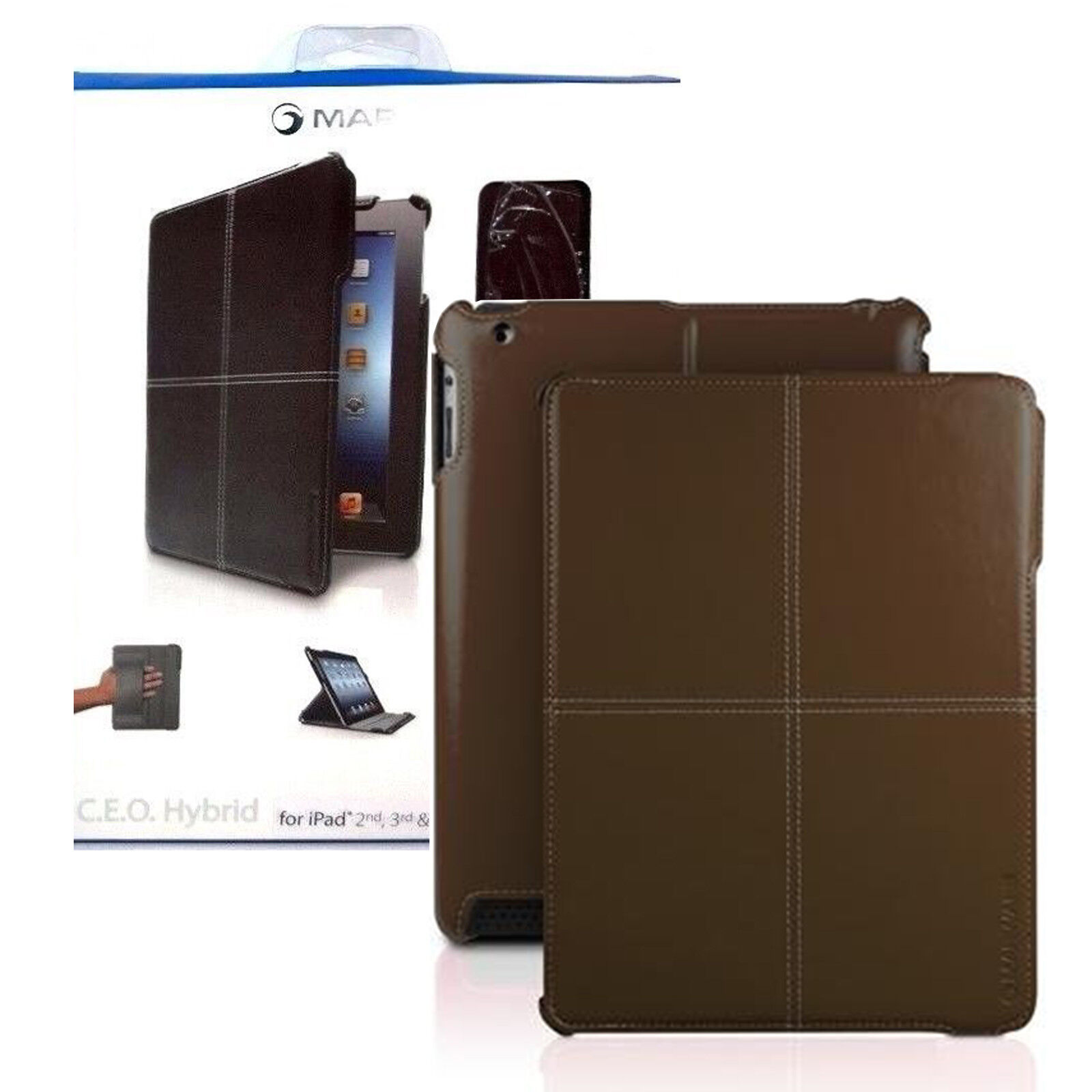 Marware C.E.O. Leather Folio Impact Absorbing Hybrid Case for iPad 2 / 3 / 4