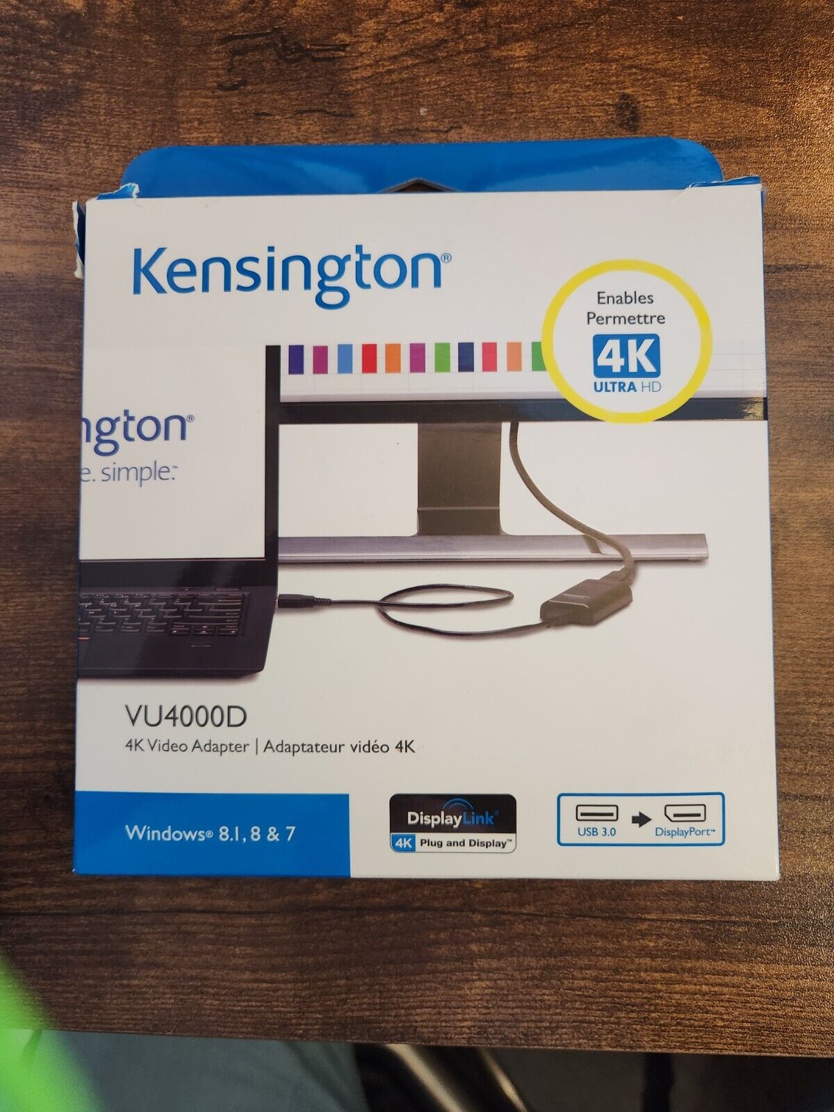 KENSINGTON COMPUTER K33989WW VU400D 4K VIDEO ADAPTER USB 3.0 TO DP