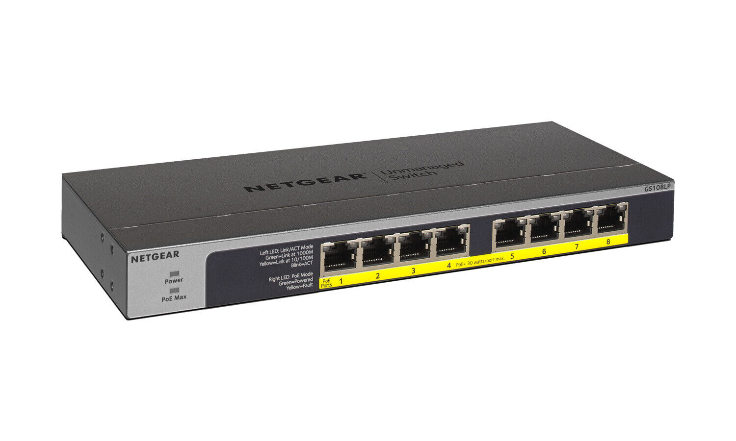 NETGEAR 8-Port PoE/PoE+ Gigabit Ethernet Unmanaged Switch 67.5W PoE