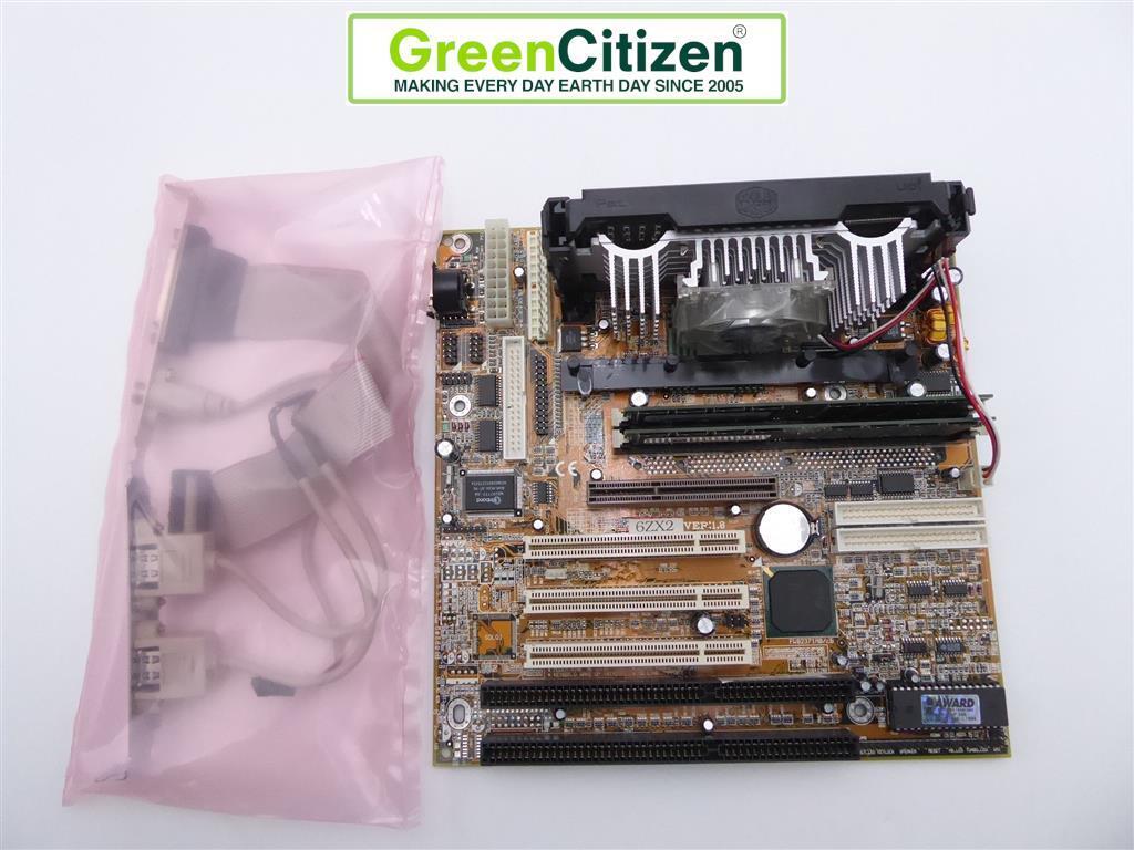 Lucky Star 6ZX2 Pentium III-MMX 450MHz 256MB RAM Vintage Motherboard Combo