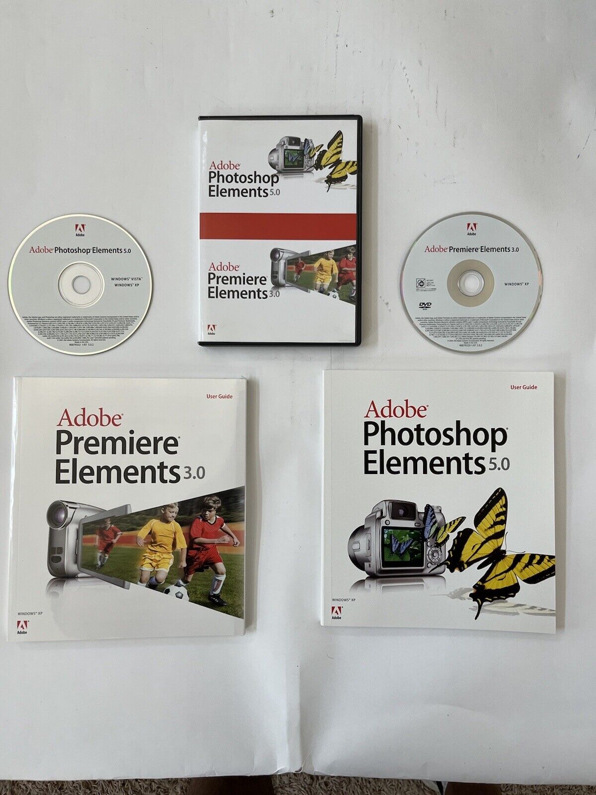  Adobe Premier Elements 3.0 2006 Adobe Photoshop Elements 5.0 w user guides 