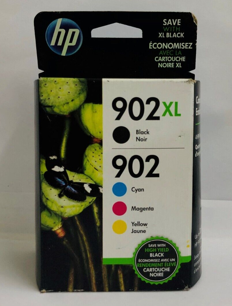 New Genuine HP 902XL 902 Black Color 4PK Ink Cartridges OfficeJet Pro 6954