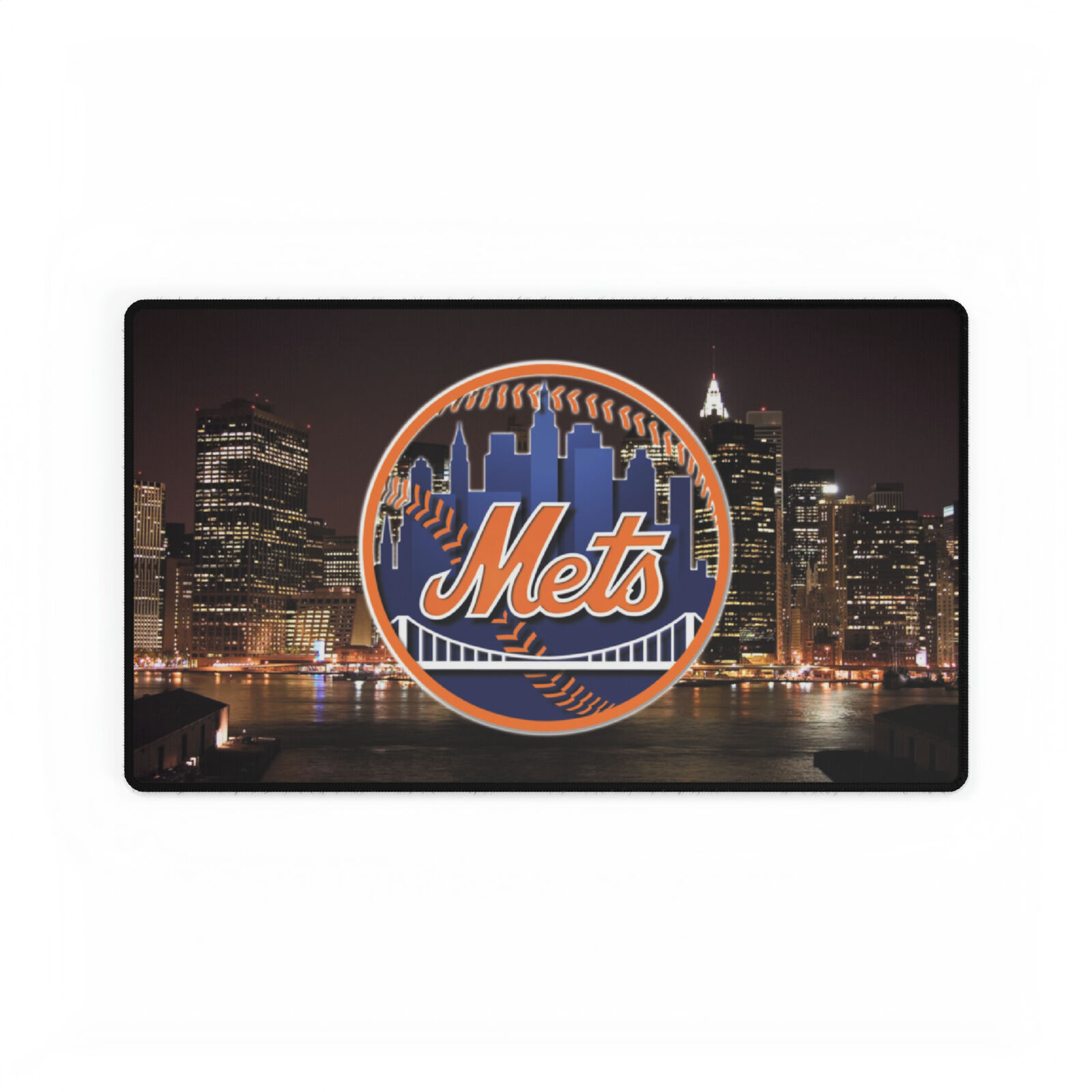 New York Mets City Logo MLB Baseball High Definition Print Desk Mat Mousepad 