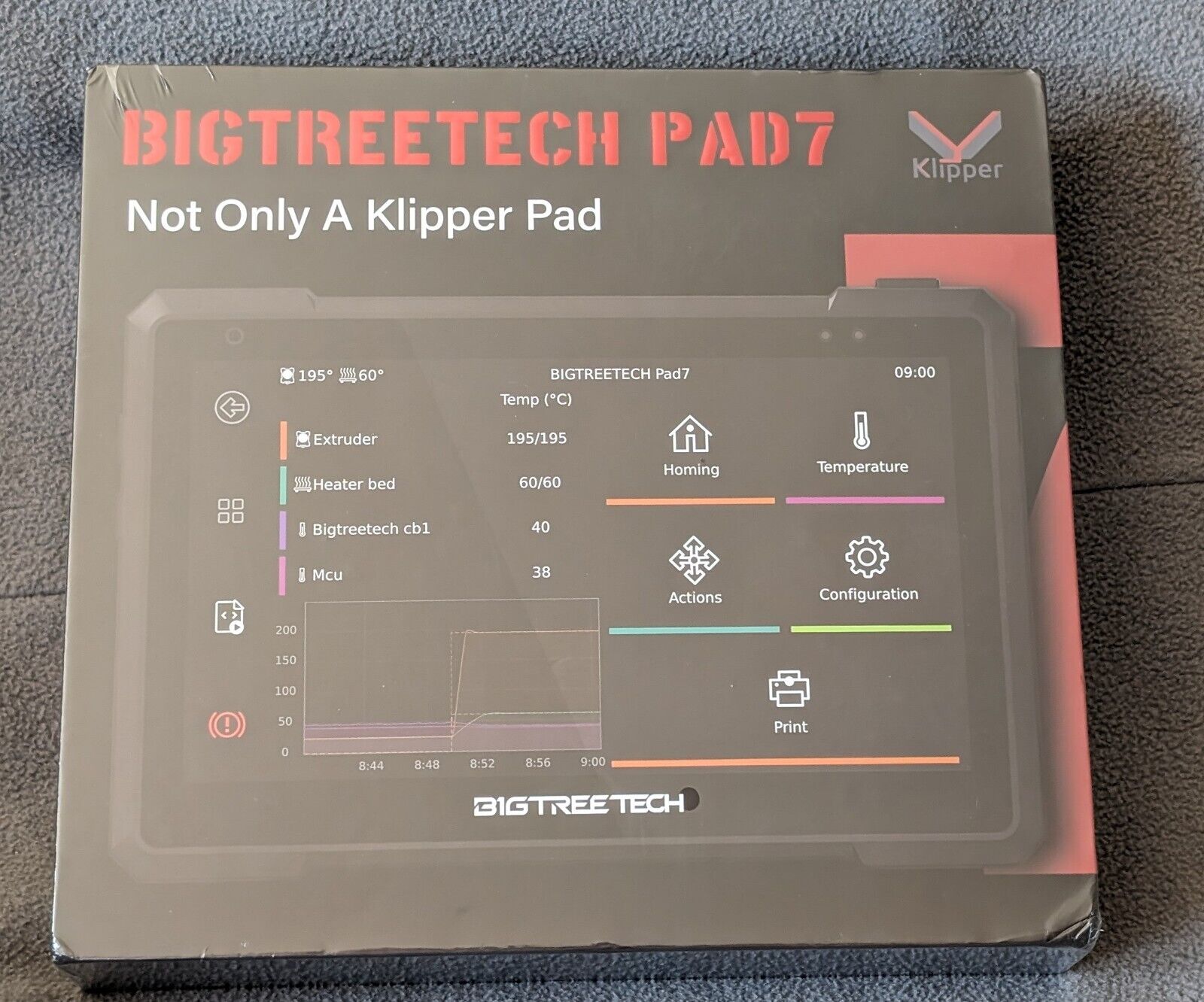BIGTREETECH Pad 7 Klipper Touch Screen 7 Inch 3D Printing Smart Pad Open-Sour...