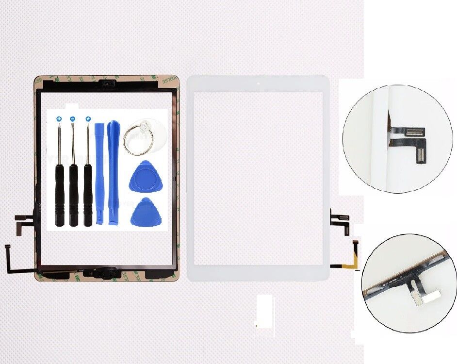 Screen Glass Digitizer replacement for iPad Air White a1474 a1475 a1476