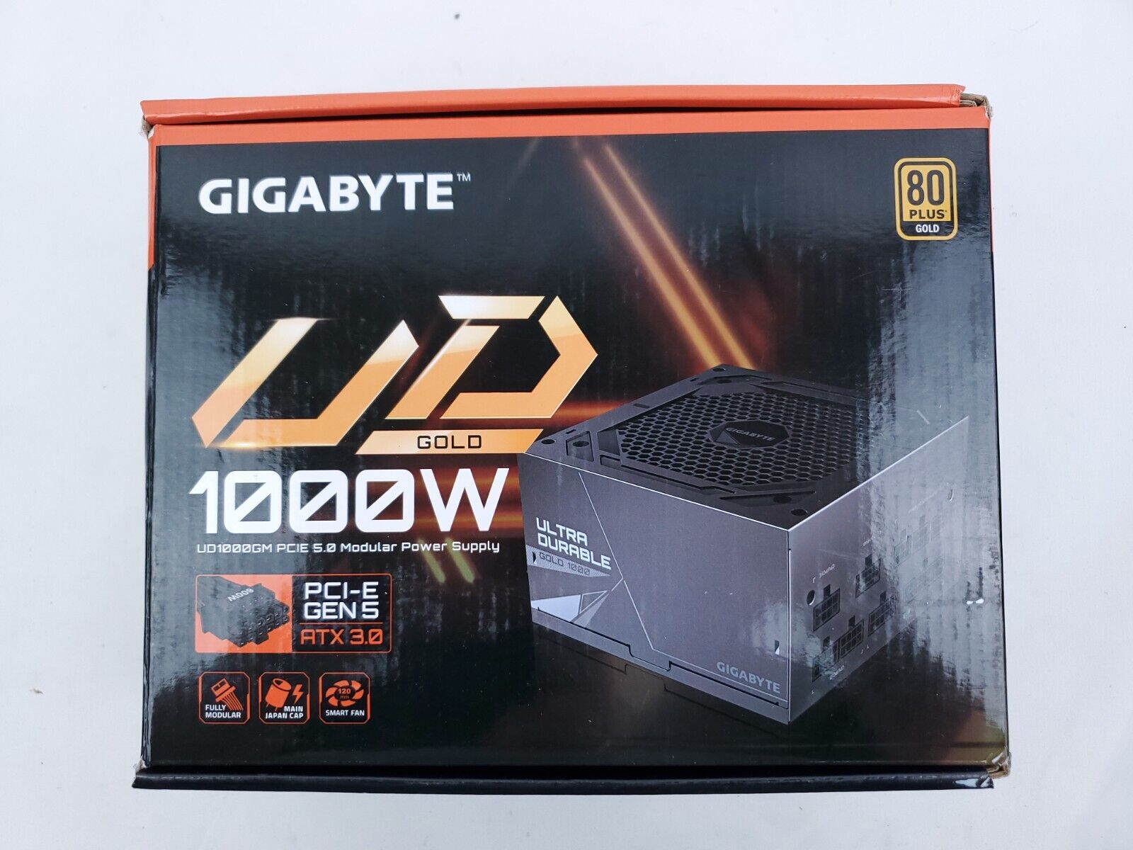 GIGABYTE UD1000GM PG5, GP-UD1000GM PG5, 80+Gold 1000W Fully Modular Power Supply