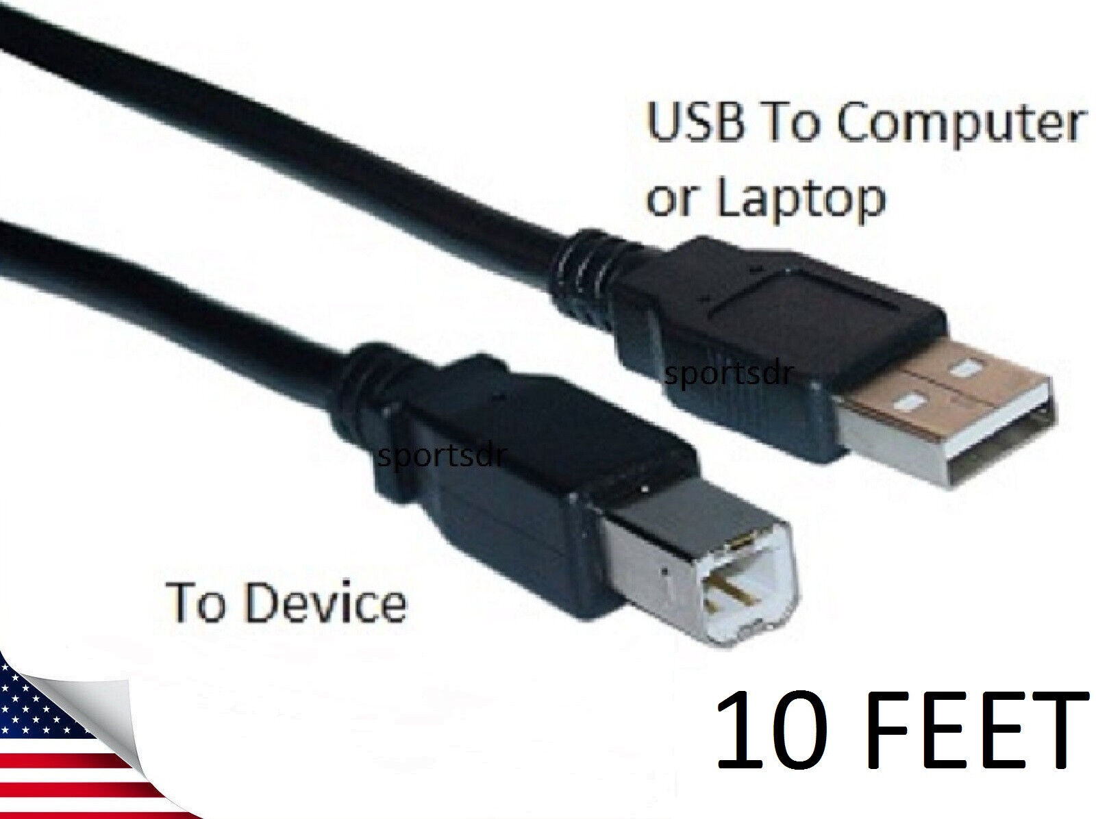 USB LONG Data Cord Plug Cable for ION Archive LP Vinyl Record Player Turntable