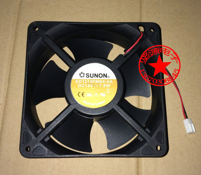 For 1pcs SUNON KD1212PMSX-6A 12cm DC Fan 12V 7.6W
