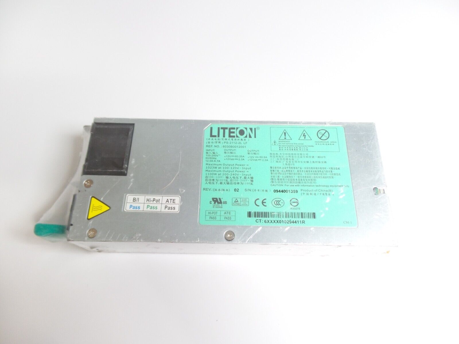 Genuine For Dell C6100 Server 1100W Power Supply LITEON PS-2112-2L
