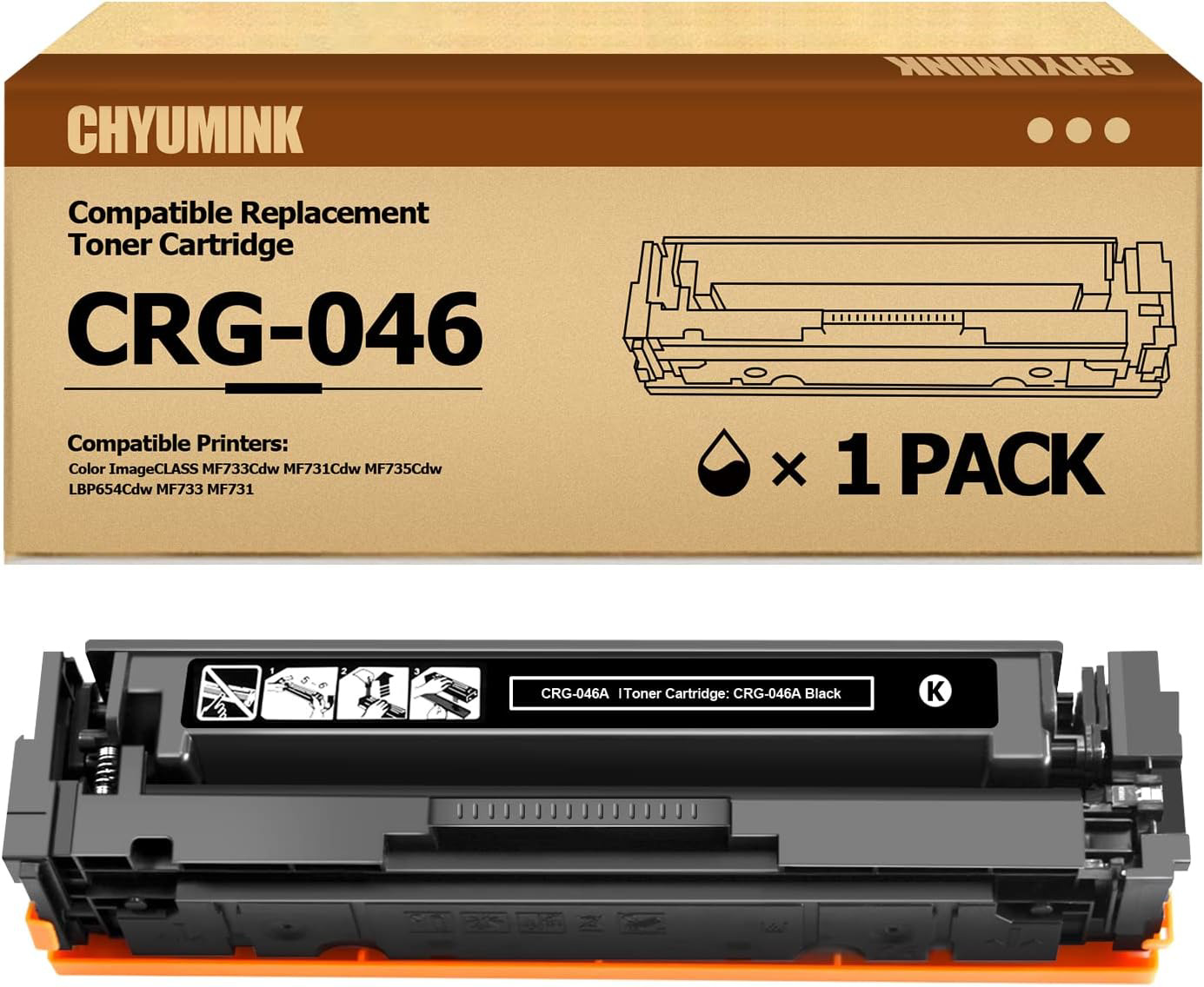 JC Toner Compatible Toner Cartridge Replacement for CRG-046A 046H for use with C