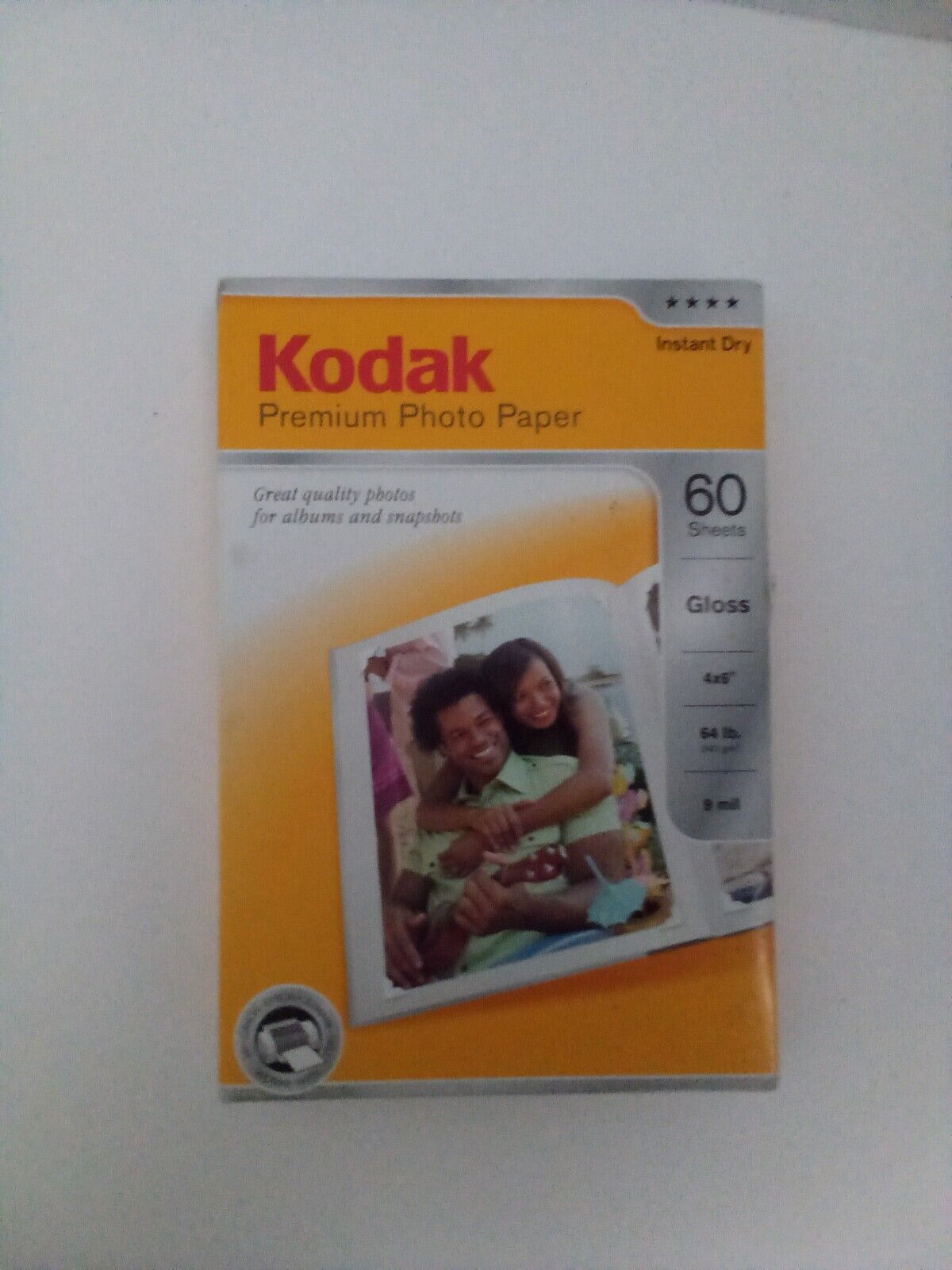 Kodak Premium Photo Paper 4x6 Instant Dry 60 Sheets Gloss | Open Box 57 remain