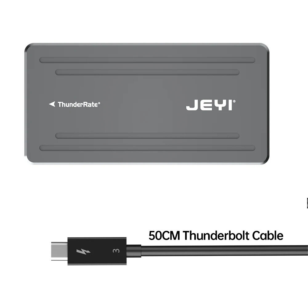 JEYI USB4.0 3.1 M.2 NVME ThunderRate SSD Enclosure Aluminum Shell Thunderbolt 3