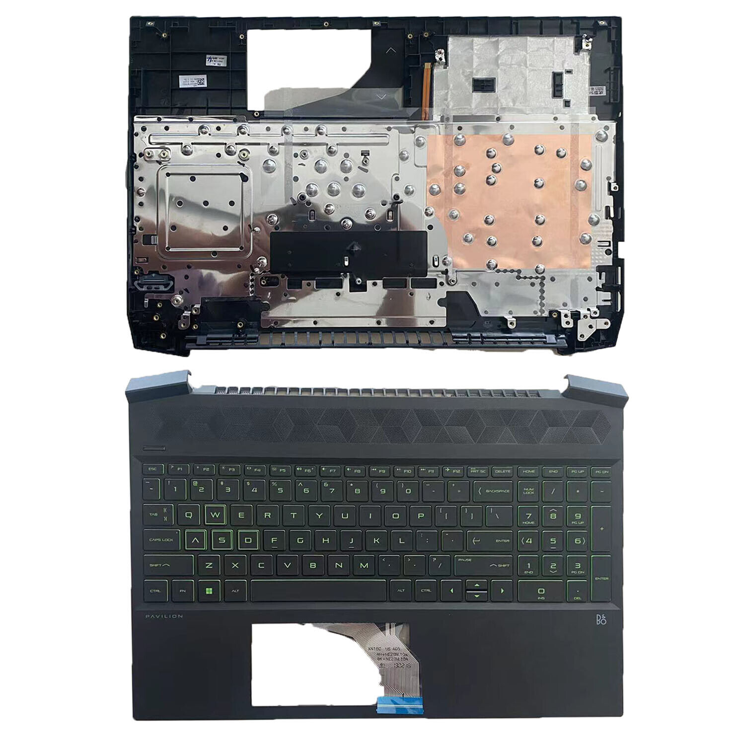 New Palmrest Keyboard Green Backlit L72597-001 L72598-001 For HP Pavilion 15-EC