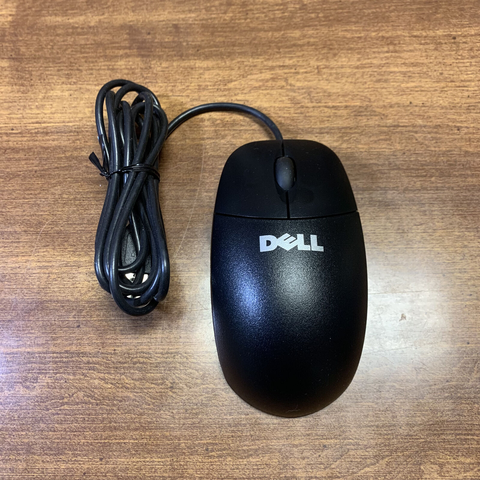 Open Box Vintage Dell M-UK DEL3 USB Wired Mechanical Ball Wheel Mouse in Black