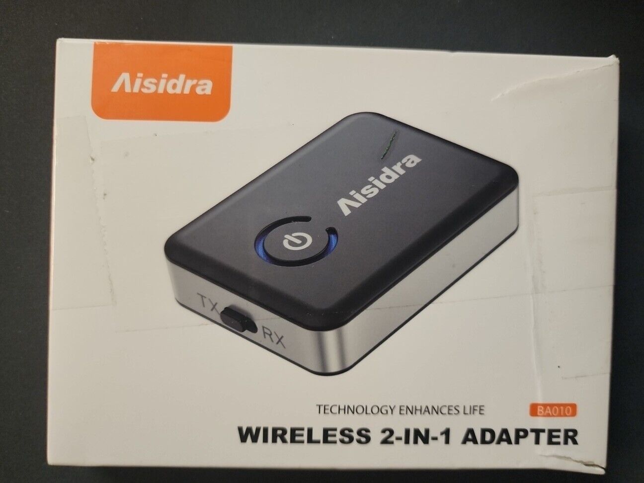 NEW Aisidra Transmitter Bluetooth Wireless 2 in 1 Adapter Audio 5V AD-BA010
