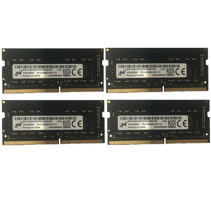 Micron 4x16GB 1RX8 DDR4 PC4-3200AA PC4-3200MHz SO-DIMM Laptop Memory RAM%