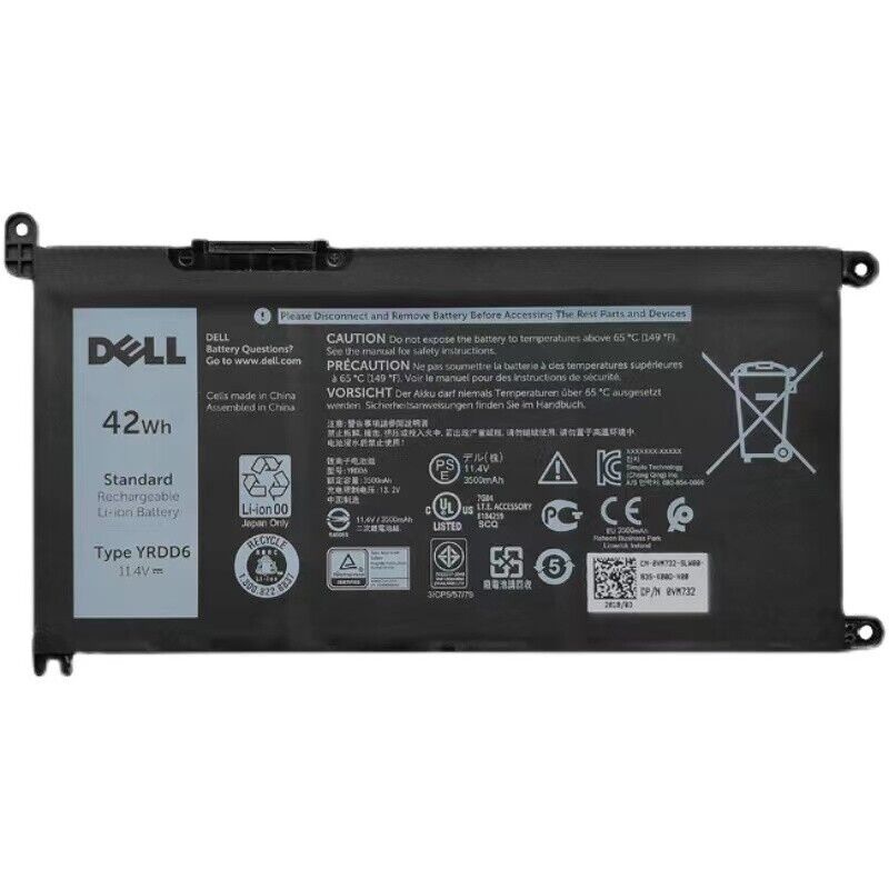 NEW Genuine 42WH YRDD6 Battery For Dell Inspiron 3493 3582 3583 3593 3793 VM732