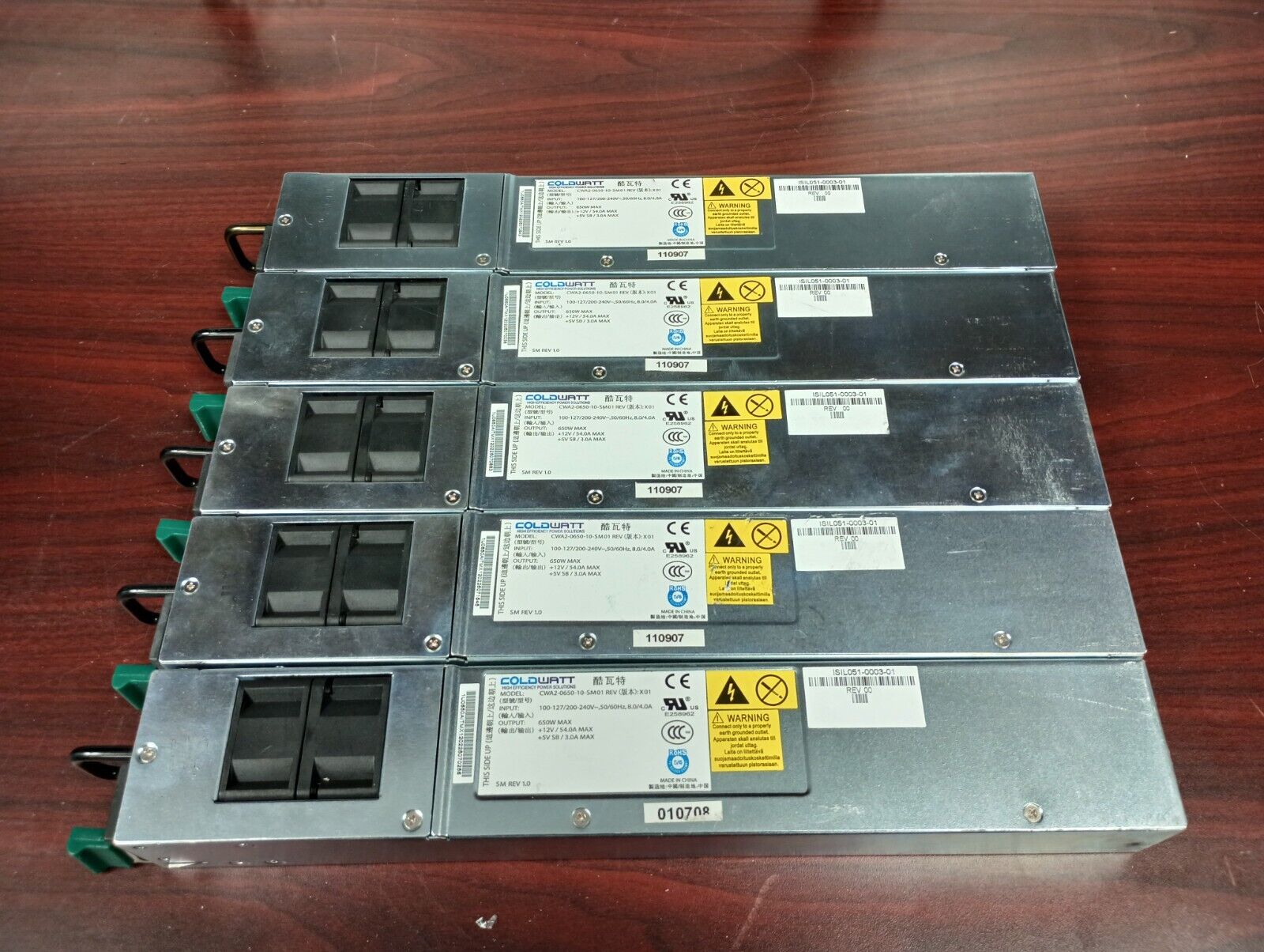 (Lot of 5) Coldwatt CWA2-0650-10-SM01 REV X01 Power Supply 650W PSU for HP #95