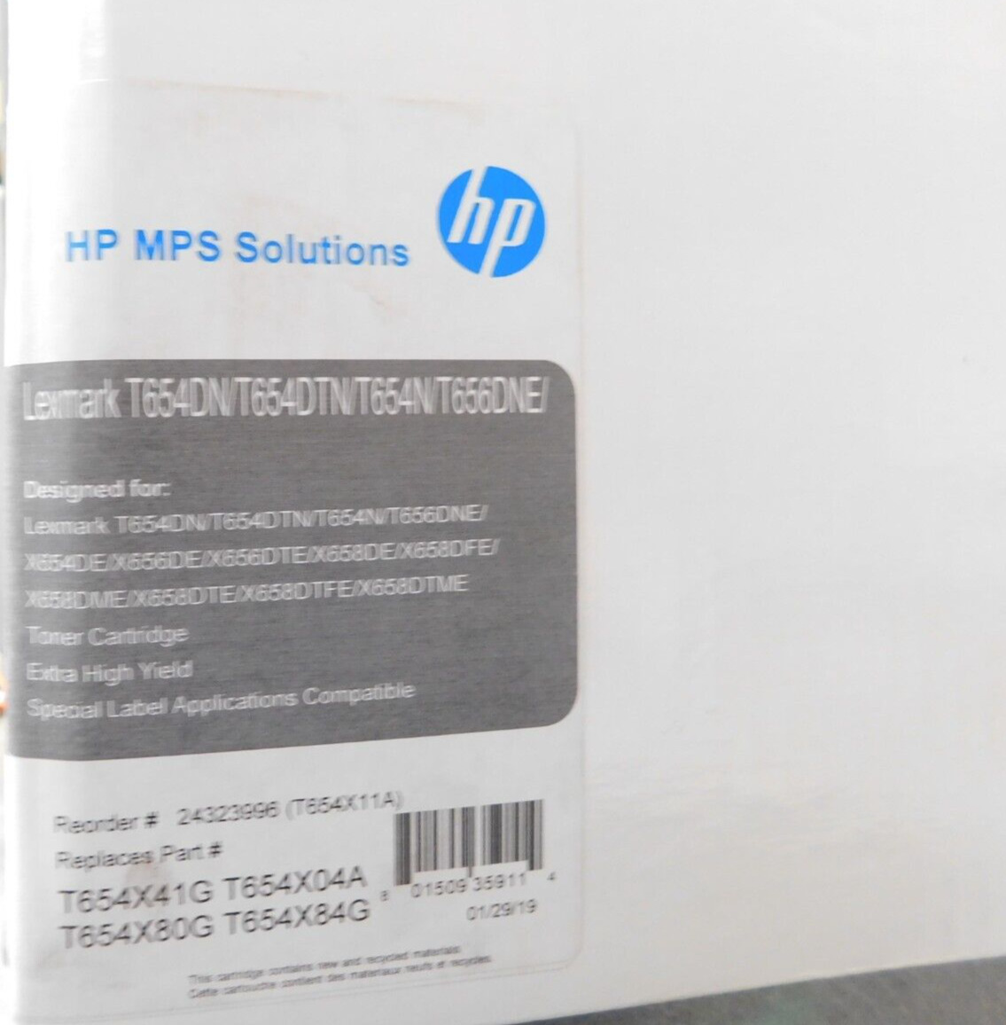 HP MPS Lexmark T654X80G Compatible Black Toner KP-T654X41G T654X04A T654X84G