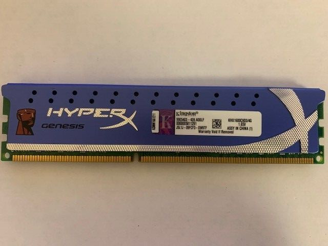 KINGSTON HYPERX GENESIS 4GB DDR3-1600MHz PC3-12800 1.65V KHX1600C9D3/4G