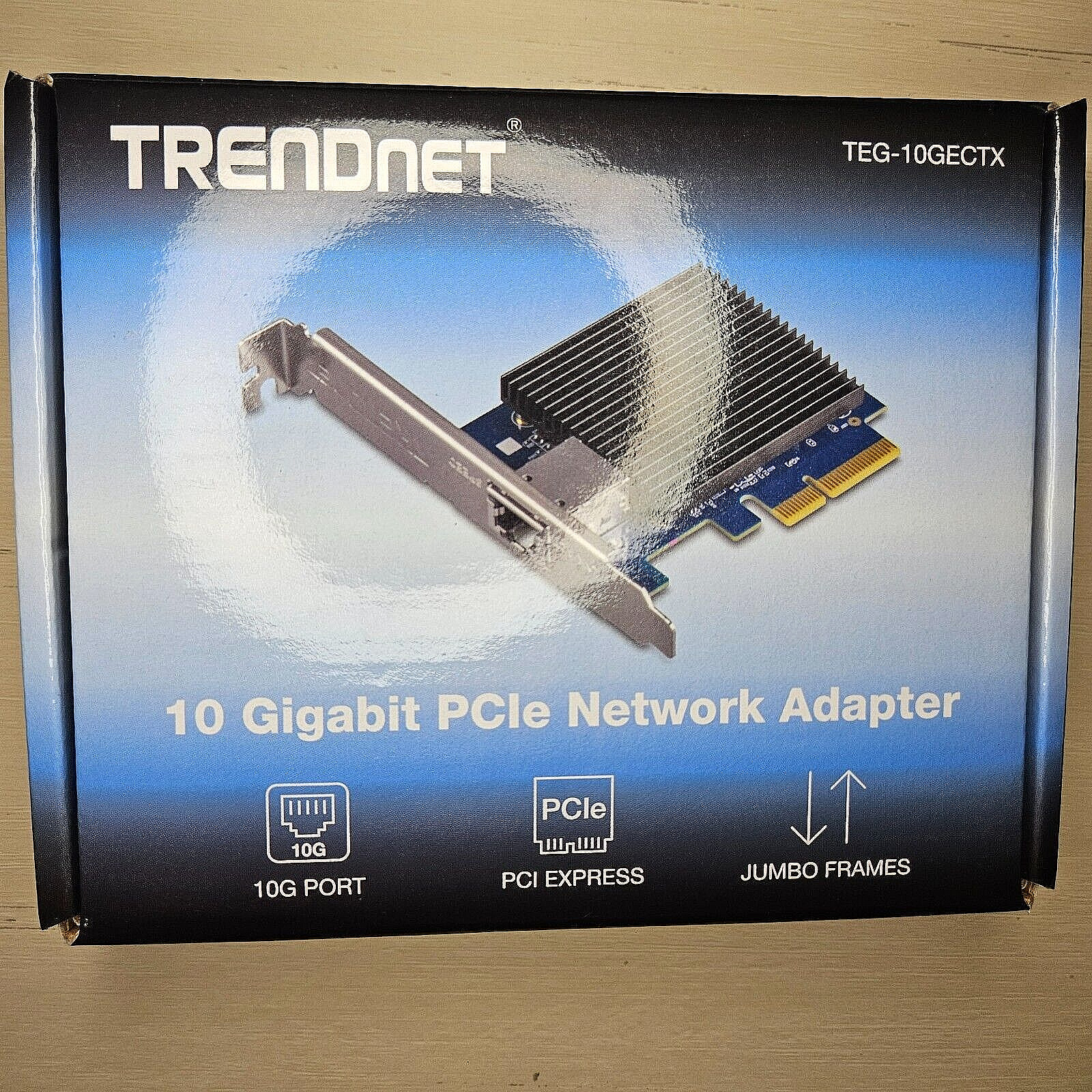 TRENDnet 10 Gigabit PCIe Network Adapter; Complete with OG packaging; 