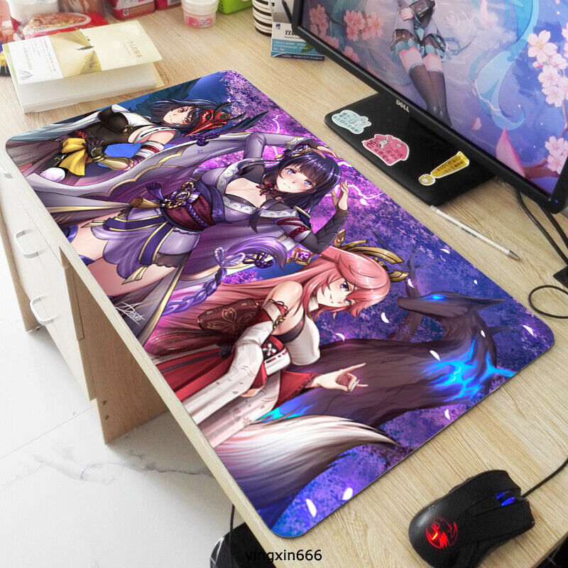 70x40cm Anime Genshin Impact Mouse Pad XL Desk Keyboard Play Game Mat Gift Y59
