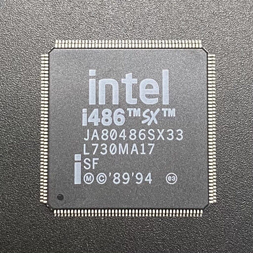 Intel JA80486SX33 CPU New Logo 486SX33 Embedded Low Power Processor Pb-Free RARE