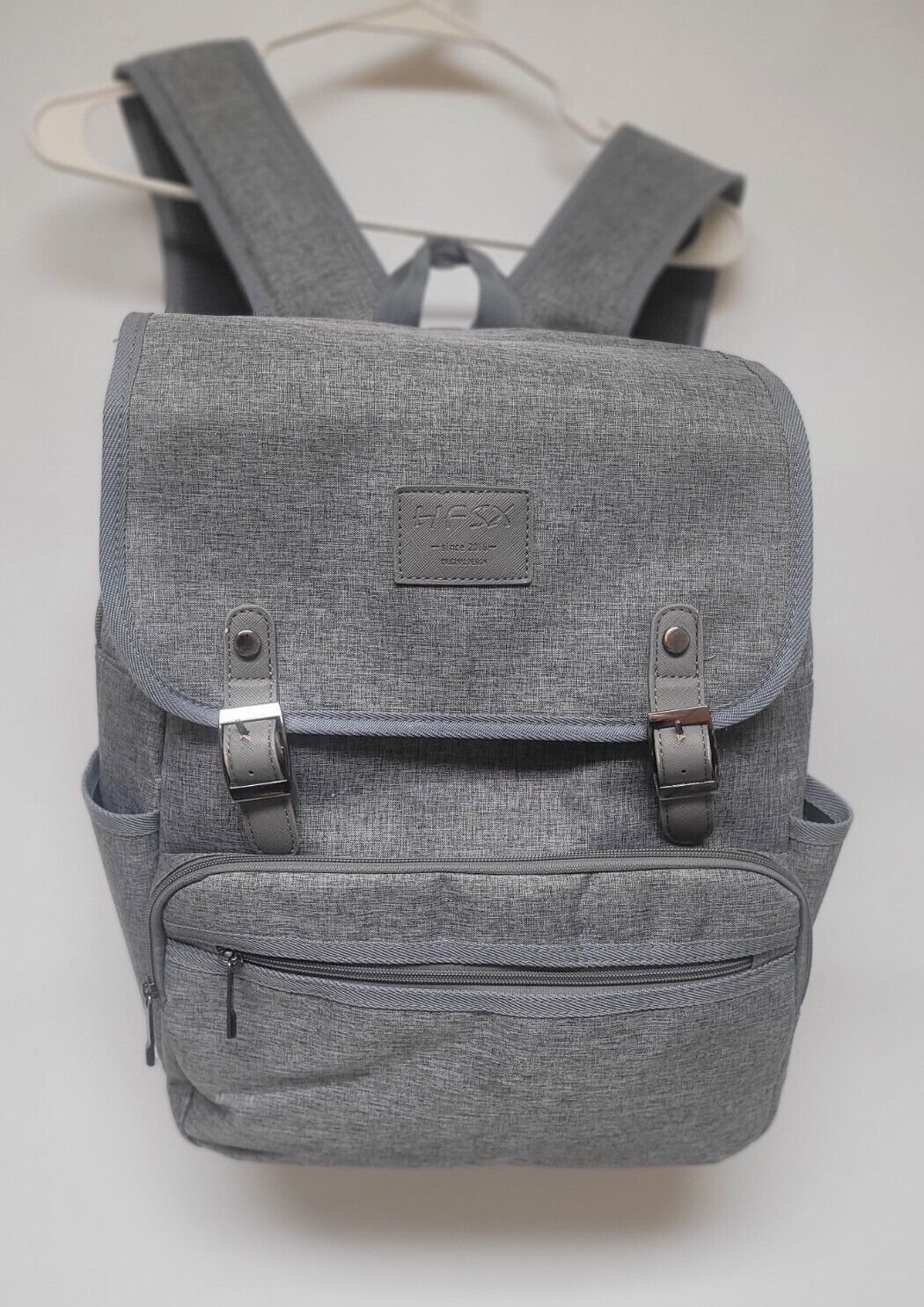 HFSX Backpack Bookbag Laptop Bag for Men Women Vintage Grey Back Pack EUC