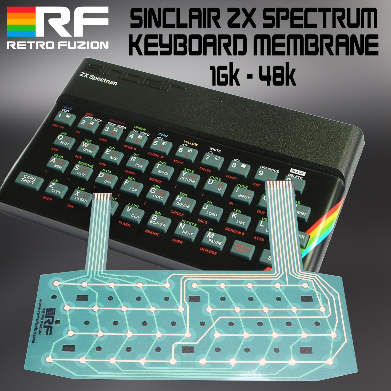 Premium Sinclair ZX Spectrum 16K/48K Timex TS1500 Replacement Keyboard Membrane