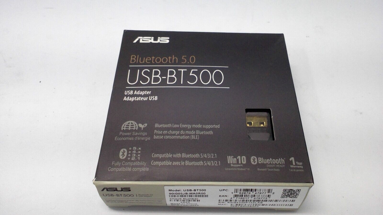 Asus USB-BT500 Bluetooth 5.0 USB Adapter with Ultra Small Design Read*Detail*