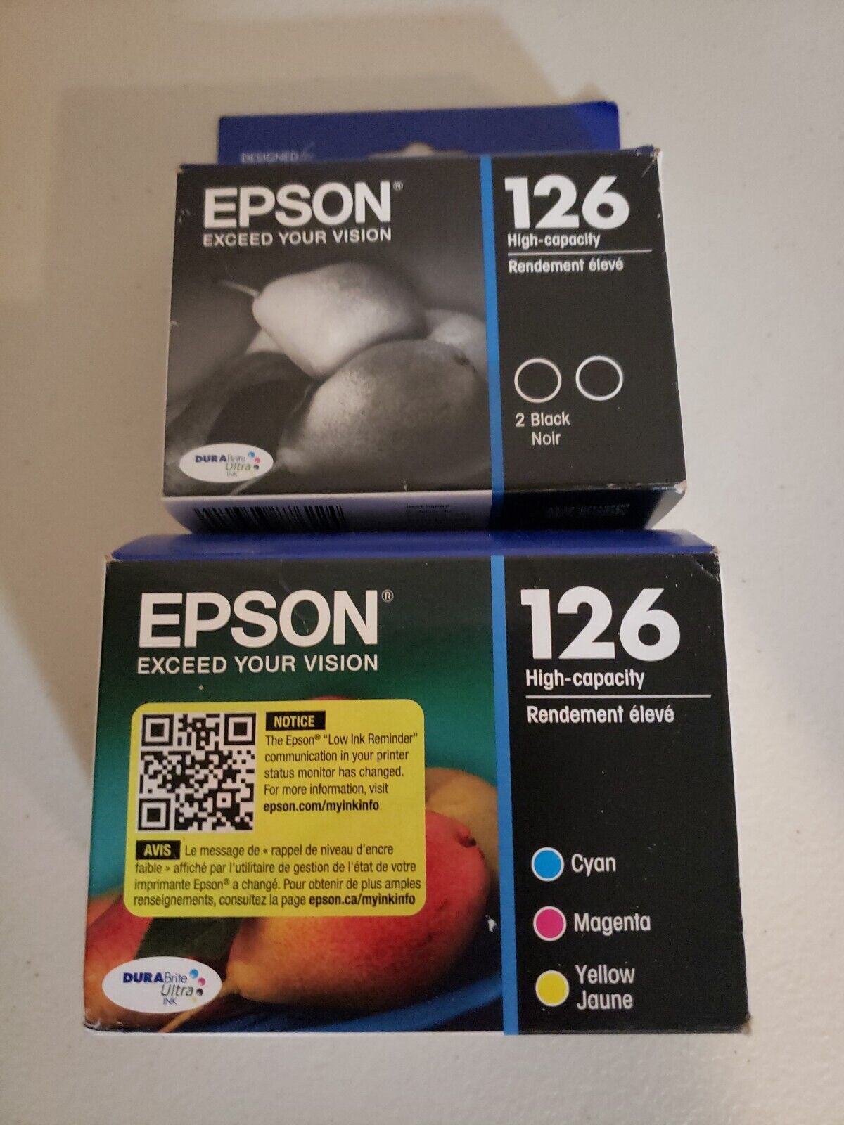 Genuine Epson 126 BCYM High Capacity Ink Cartridges 5-Pack Dated 2023+