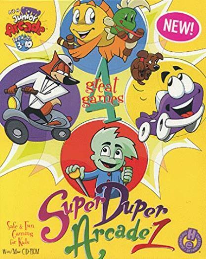 Super Duper Arcade 1 PC CD Spy Fox, Freddi Fish, Pajama Sam, and Putt-Putt games