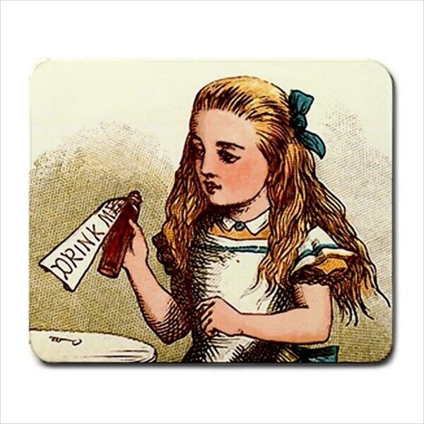 Alice In Wonderland Drink Me Art Mouse Pad Mat Mousepad New
