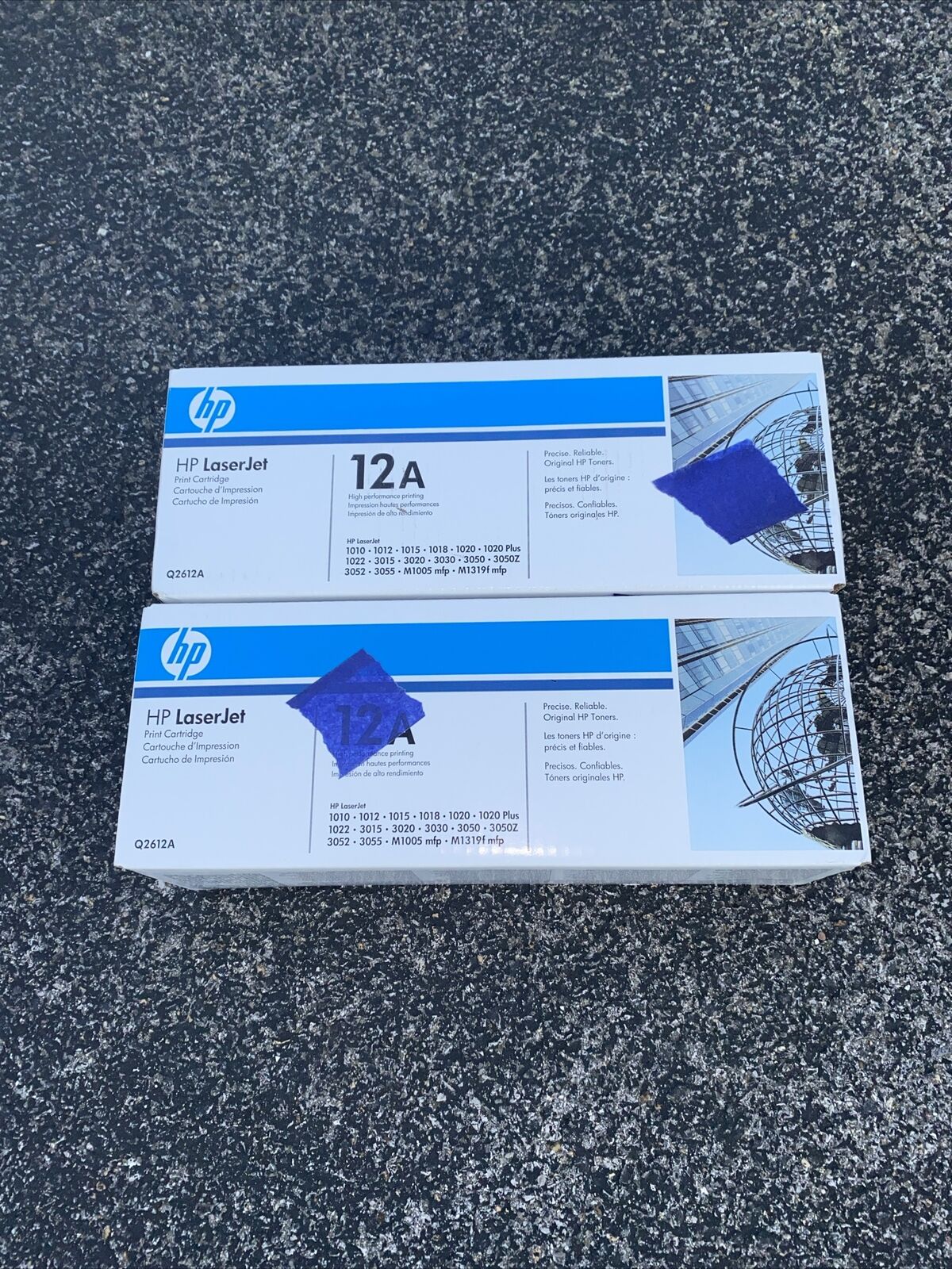 Genuine HP LaserJet 12A DUAL Pack Black Printer Ink Toner Cartridge Q2612A NEW