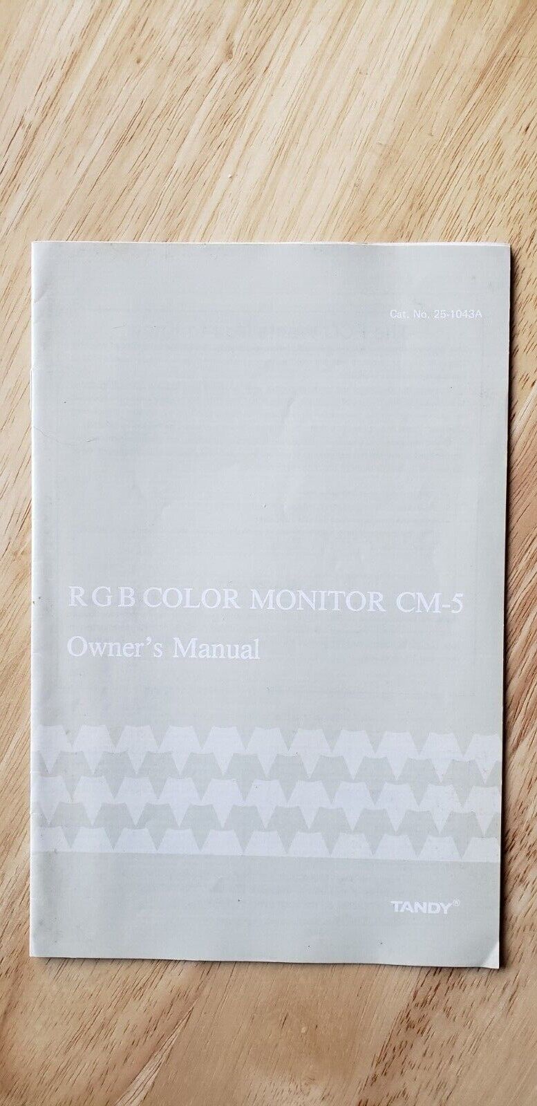 TANDY RGB COLOR MONITOR CM-5 owner s maunual 25-1043A