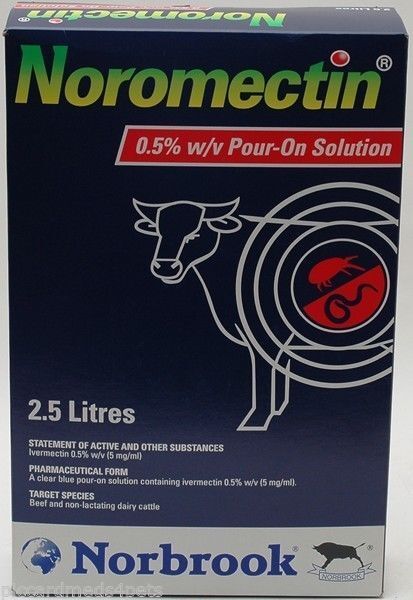 NOROMECTIN POUR-ON biting lice, lungworms, horn flies & more