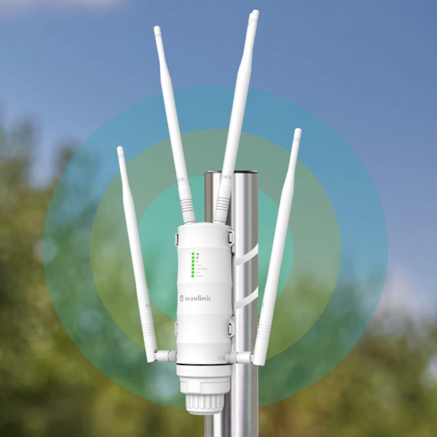 Wavlink Outdoor WiFi Repeater Long Range Extender 1200Mbps Dual Band WiFi Router