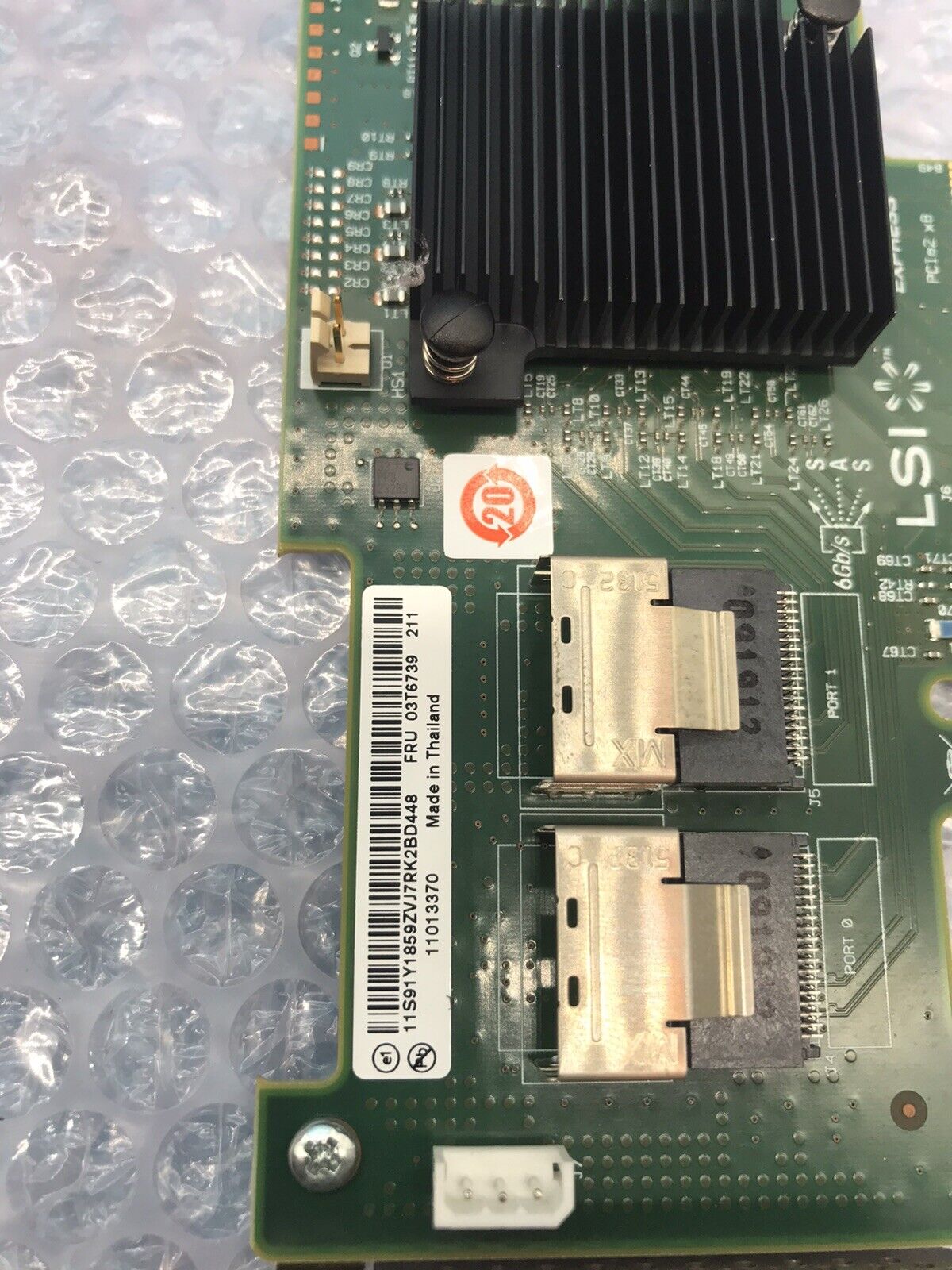 LSI MR SAS 9240-8i PCIe 8 PORT SAS RAID CONTROLLER CARD GREAT COND  