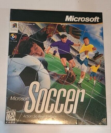 Rare Vintage Microsoft Soccer Windows 95 (BRAND NEW SEALED BIG RETAIL BOX)