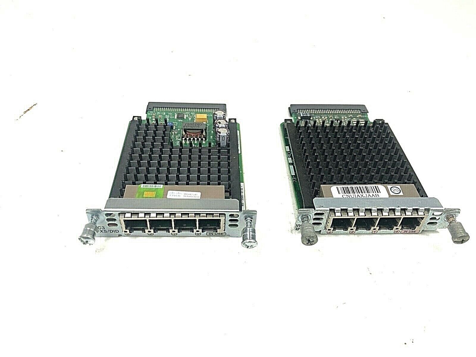 Cisco VIC2-4FXO 4-Port Voice Interface Card (LOT OF 2)