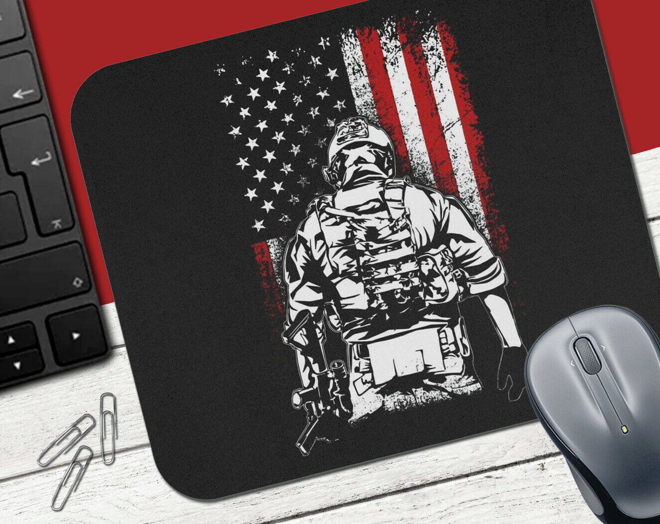 Military #3 - MOUSE PAD - U.S. Military Armed Forces Soldier Gift