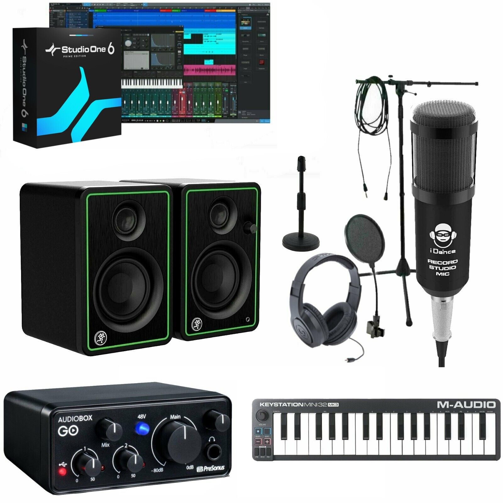 Home Recording Studio One Prime Bundle Package AudioBox GO Samson with Software