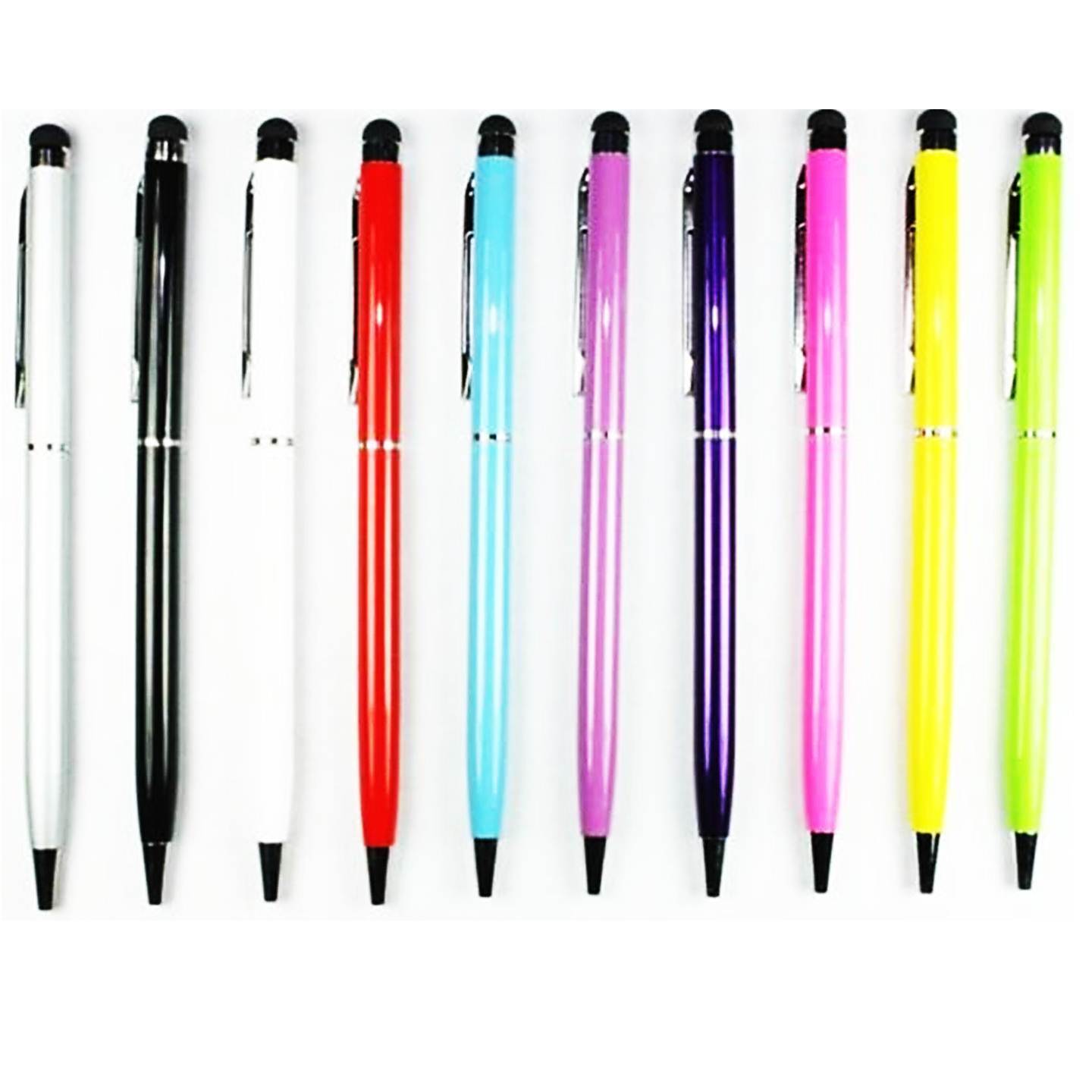 10X 2-in-1 Touch Screen Stylus + Ballpoint Pen For iPad iPhone Smartphone Tablet