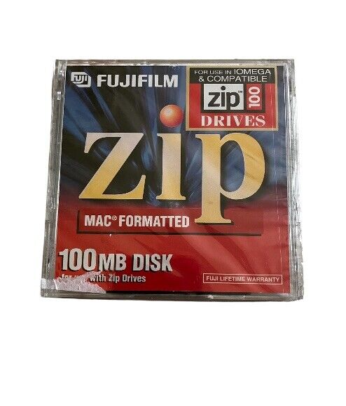 Fujifilm 100MB Mac Formatted Zip Disc New Sealed