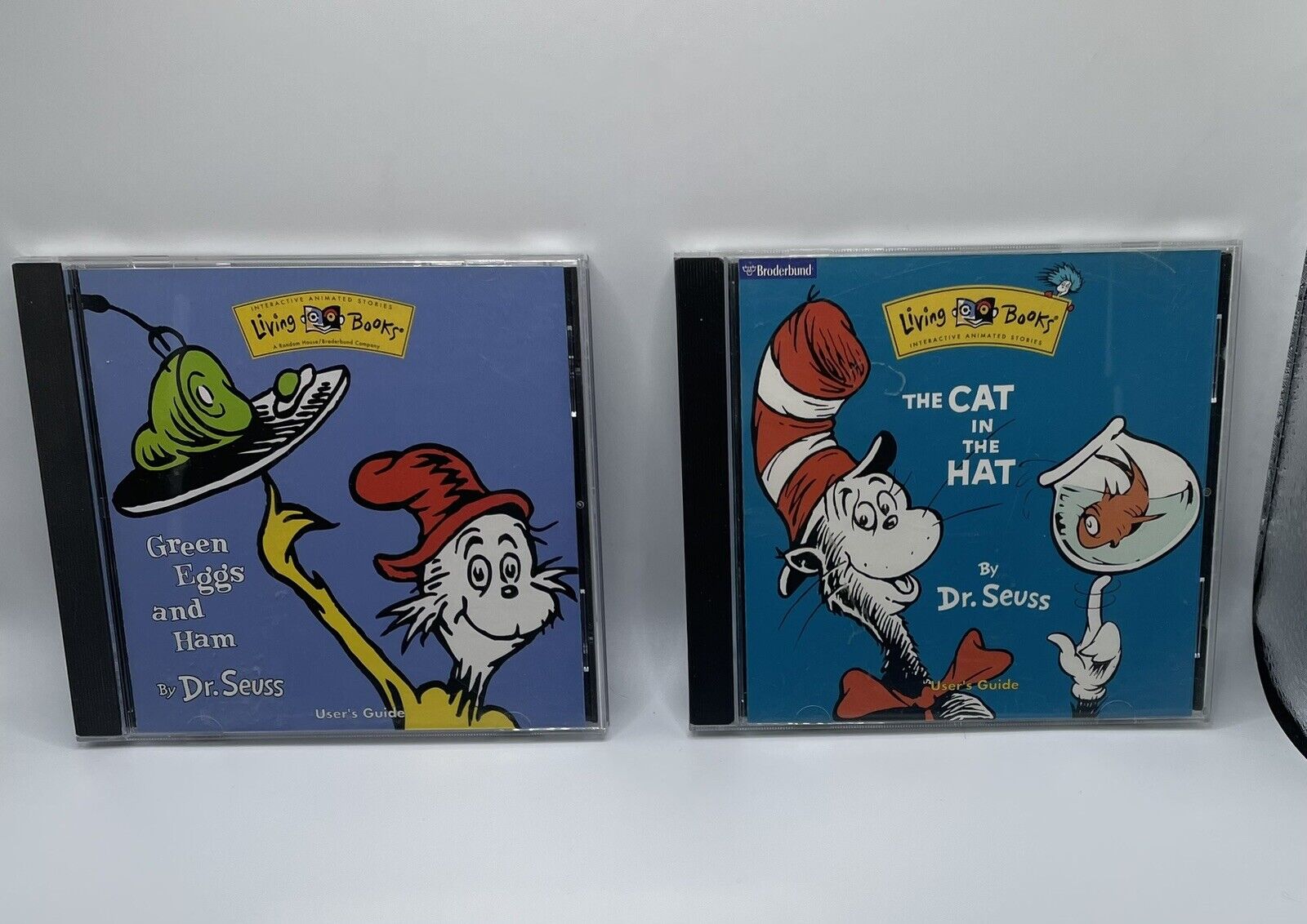 Dr Seuss Living Books Green Eggs and Ham & Cat in the Hat CDRom Interactive Book