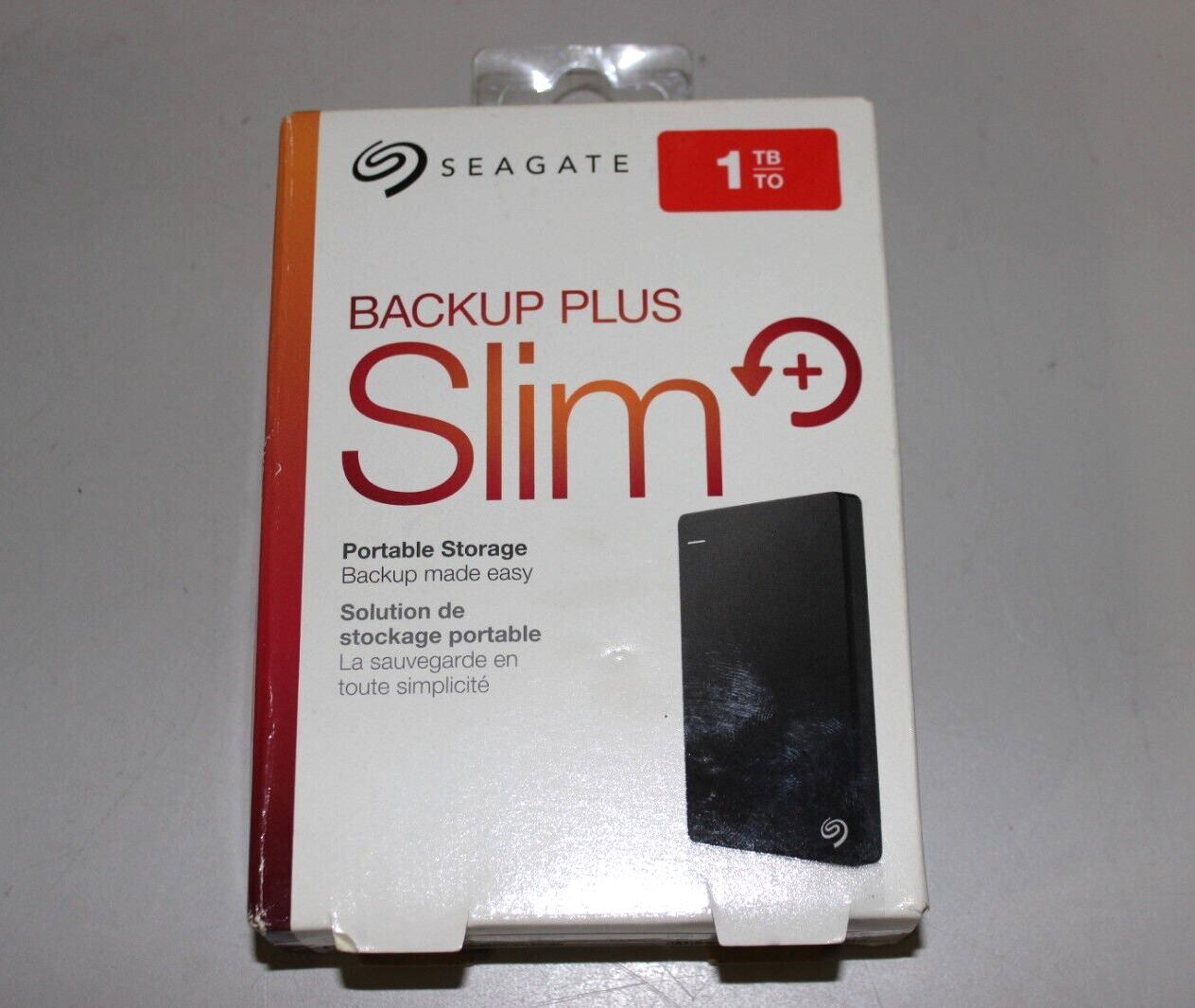 Seagate 1 TB to HDD Backup Plus Slim Portable Storage Windows and MAC NEW IN BOX